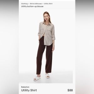 Aritzia Babaton Utility Button Up